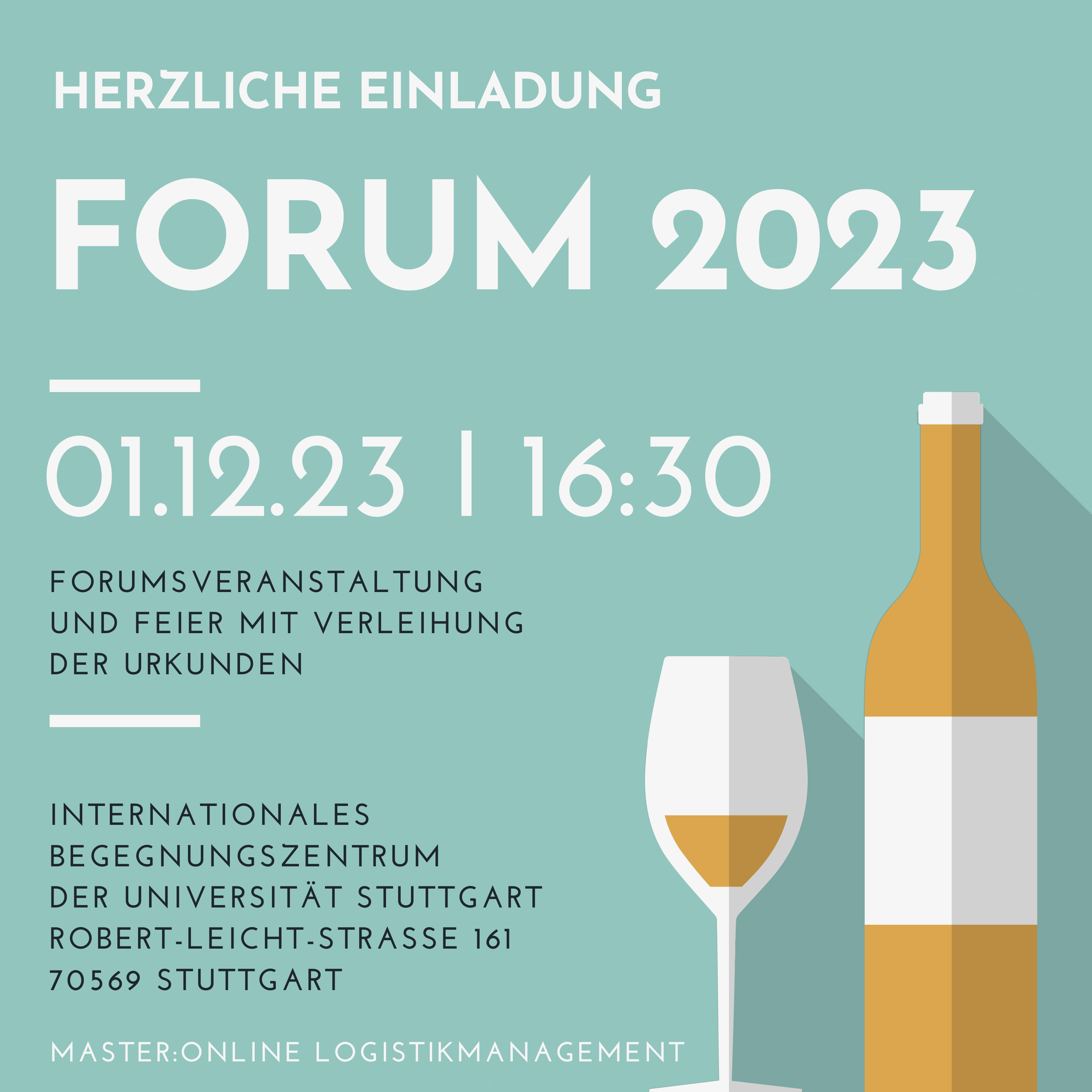 Forum und Urkundenübergabefeier MASTER:ONLINE Logistikmanagement